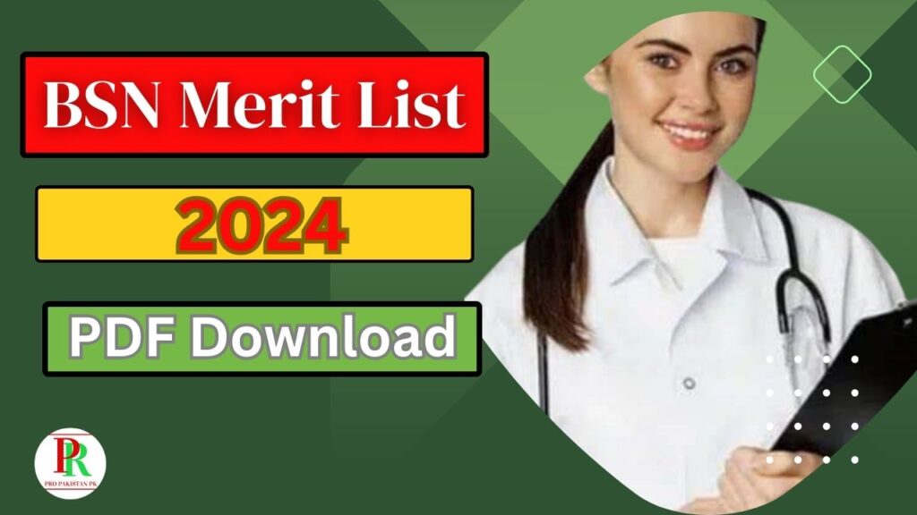 BSN Merit List 2024